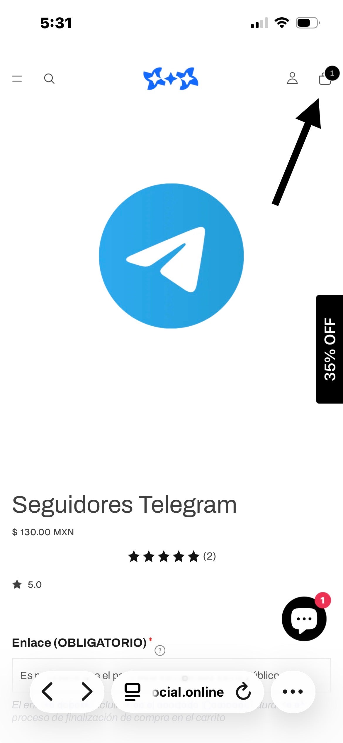 Seguidores Telegram