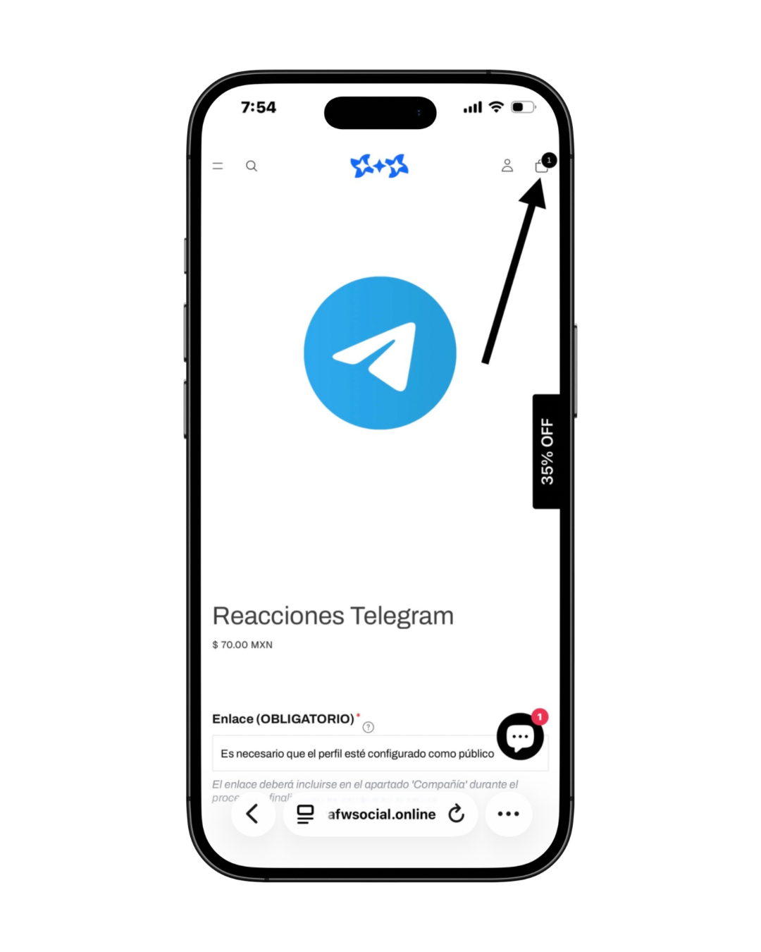 Reacciones Telegram